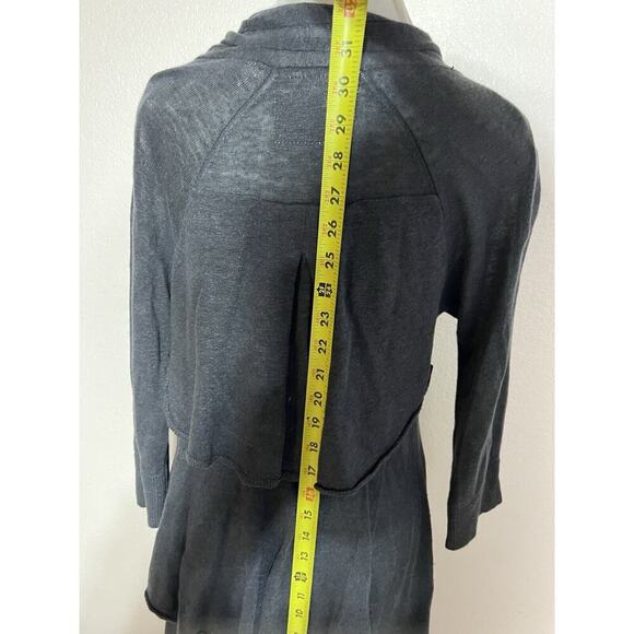 Anthropologie Angel of the North Knit Longline Gray Cardigan Sweater S Tiered - Picture 5 of 7